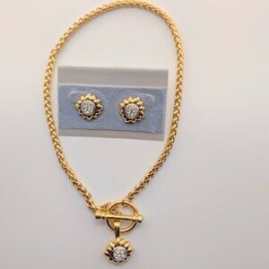 1980s Vintage Gold Tone Statement Set